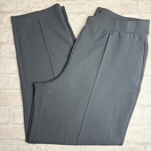 Loft Pull On Gray Grey Pants Stretchy Front Seam Office Professional EUC L😍